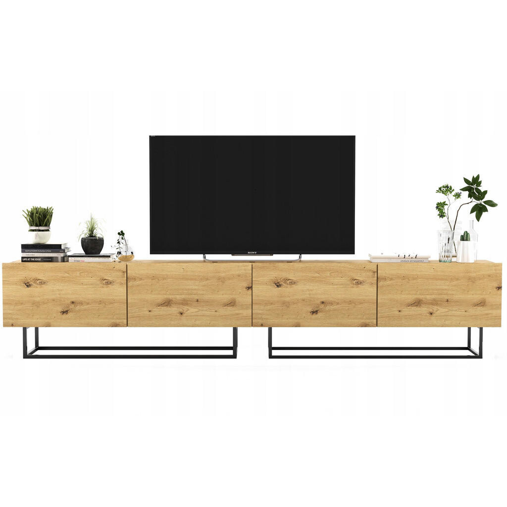 Meble Lindner SADA 2 TV stolků Enjoy Dub Artisan 240 cm s kovovým rámem