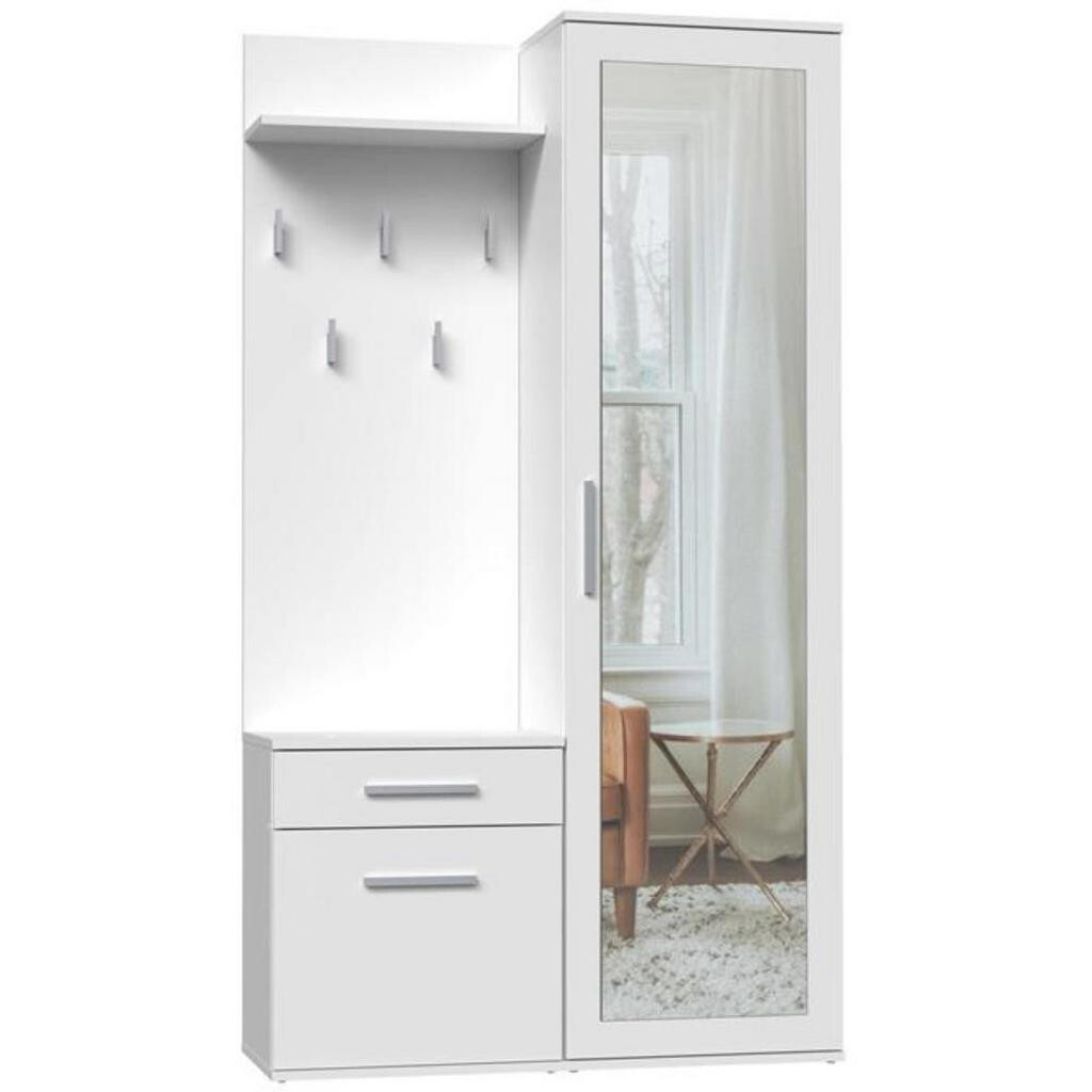 Beautysofa PŘEDSÍŇOVÁ STĚNA Fiora 100/180/35 bílá