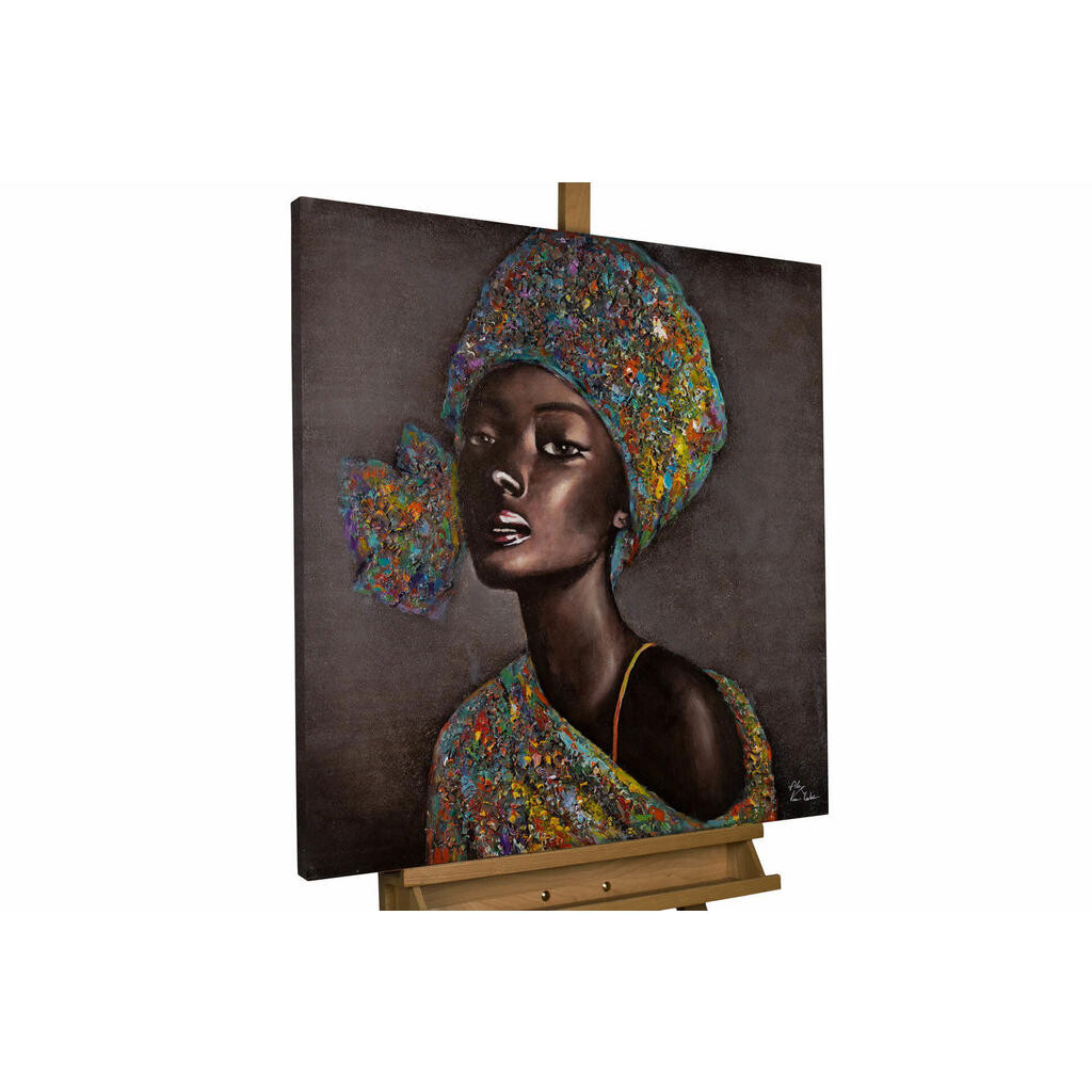 KUNSTLOFT RUČNĚ MALOVANÝ AKRYLOVÝ OBRAZ HNĚDÝ, 80/80 CM
