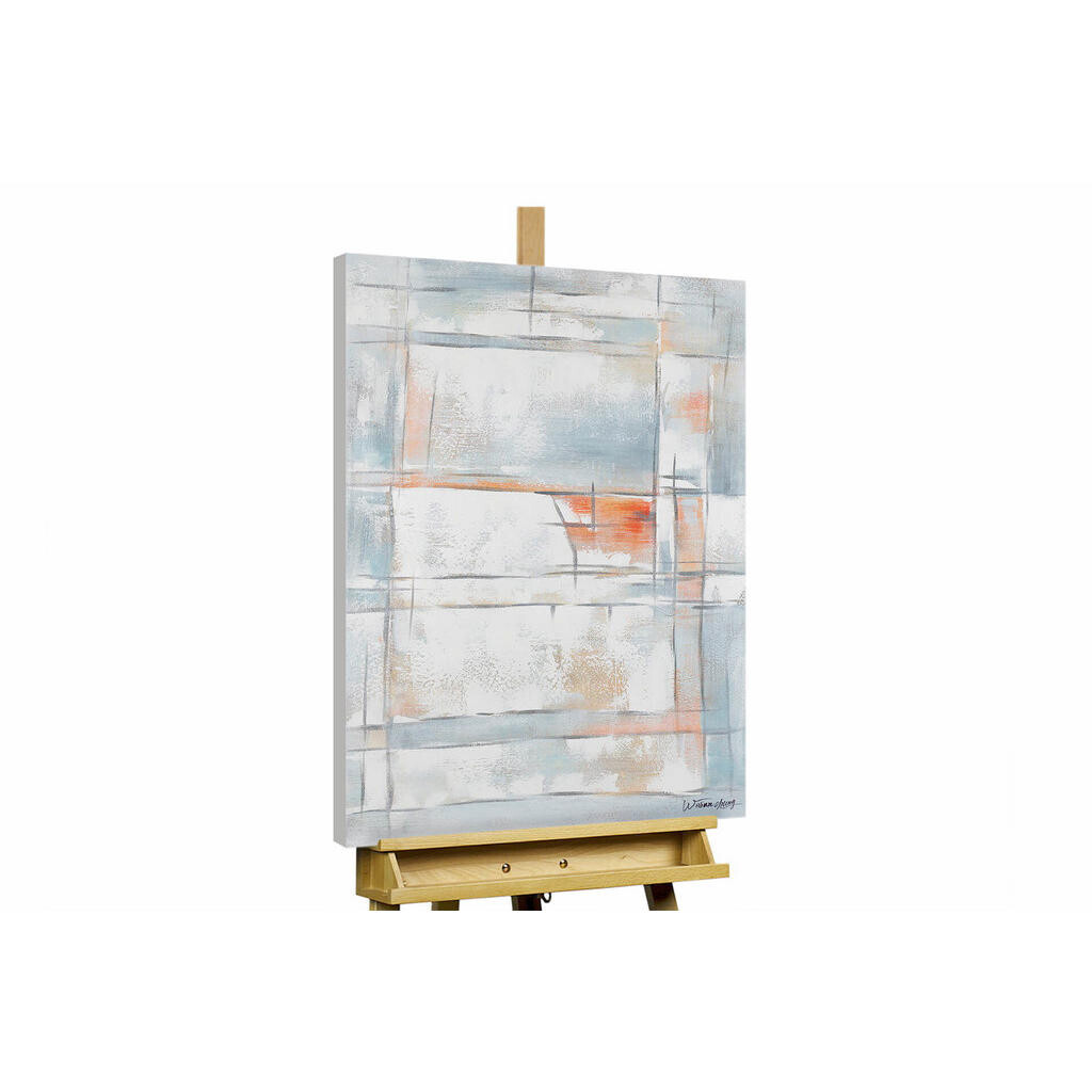 KUNSTLOFT RUČNĚ MALOVANÝ AKRYLOVÝ OBRAZ ŠEDÝ, 60/90 CM