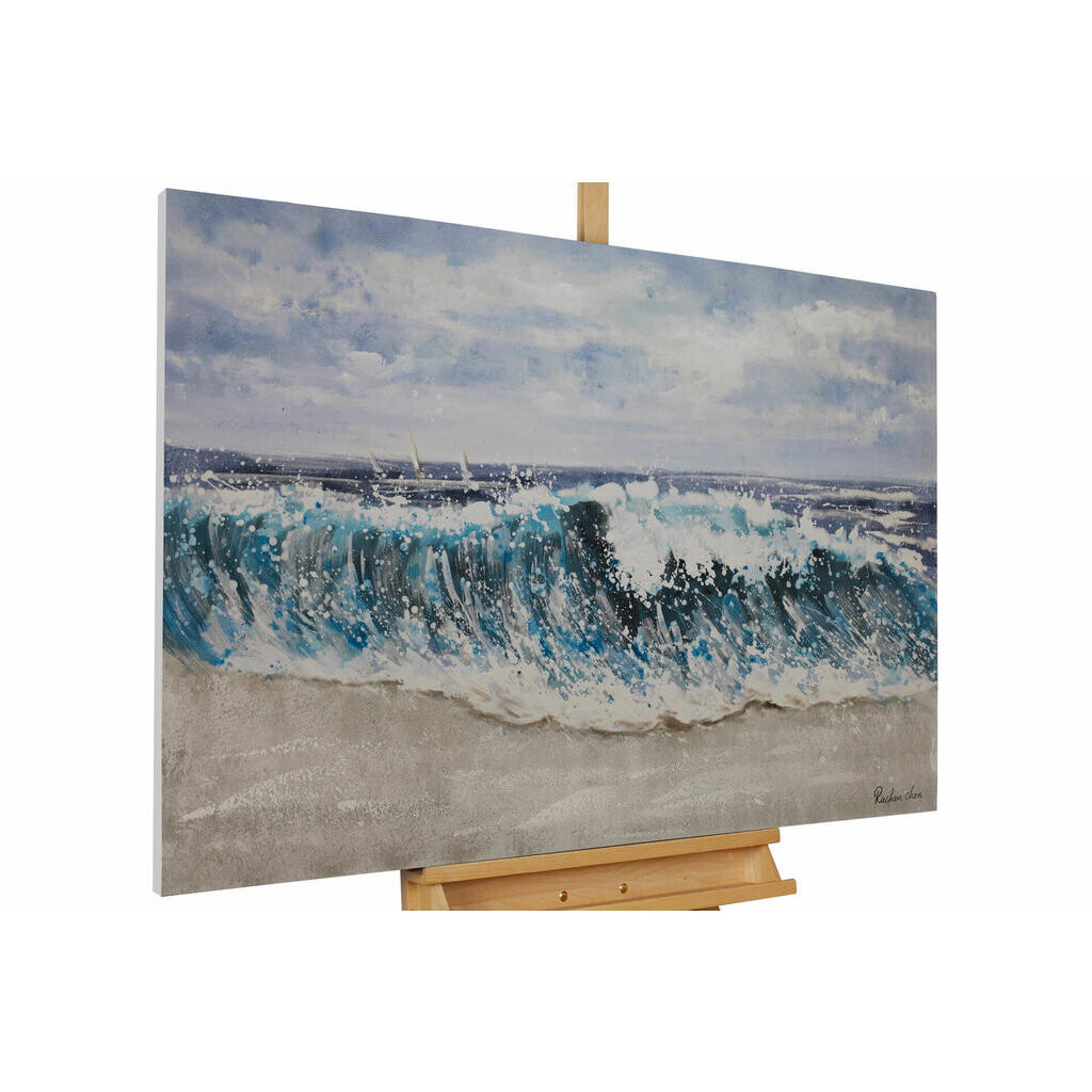 KUNSTLOFT RUČNĚ MALOVANÝ AKRYLOVÝ OBRAZ MODRÝ, 120/80 CM