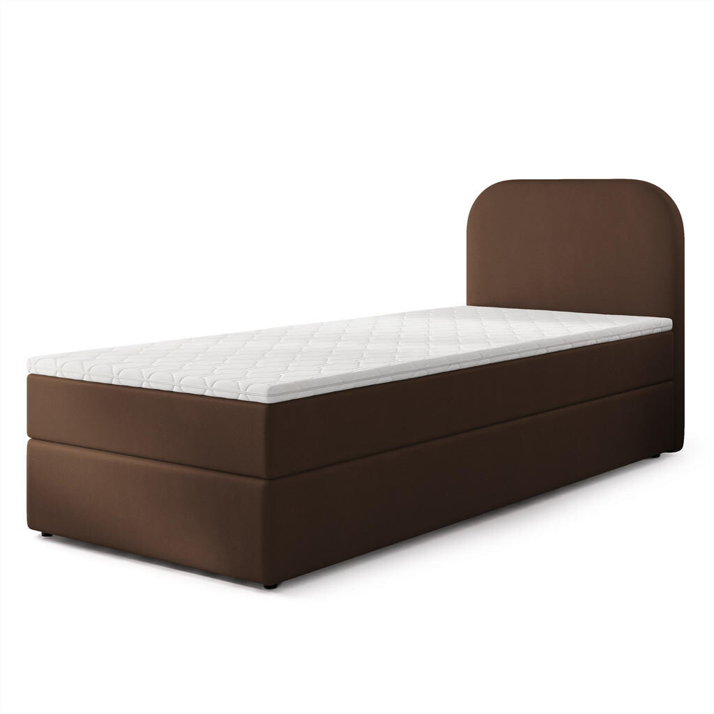 MASSENO AMERICKÁ POSTEL CERIA 80x200 cm, s matrací a úložným prostorem, KRONOS 06, Braun