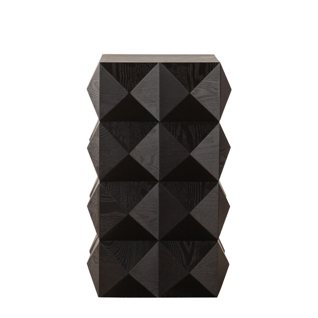 SHOPENTRA RETRO dřevěný konferenční stolek, černý, 60 cm