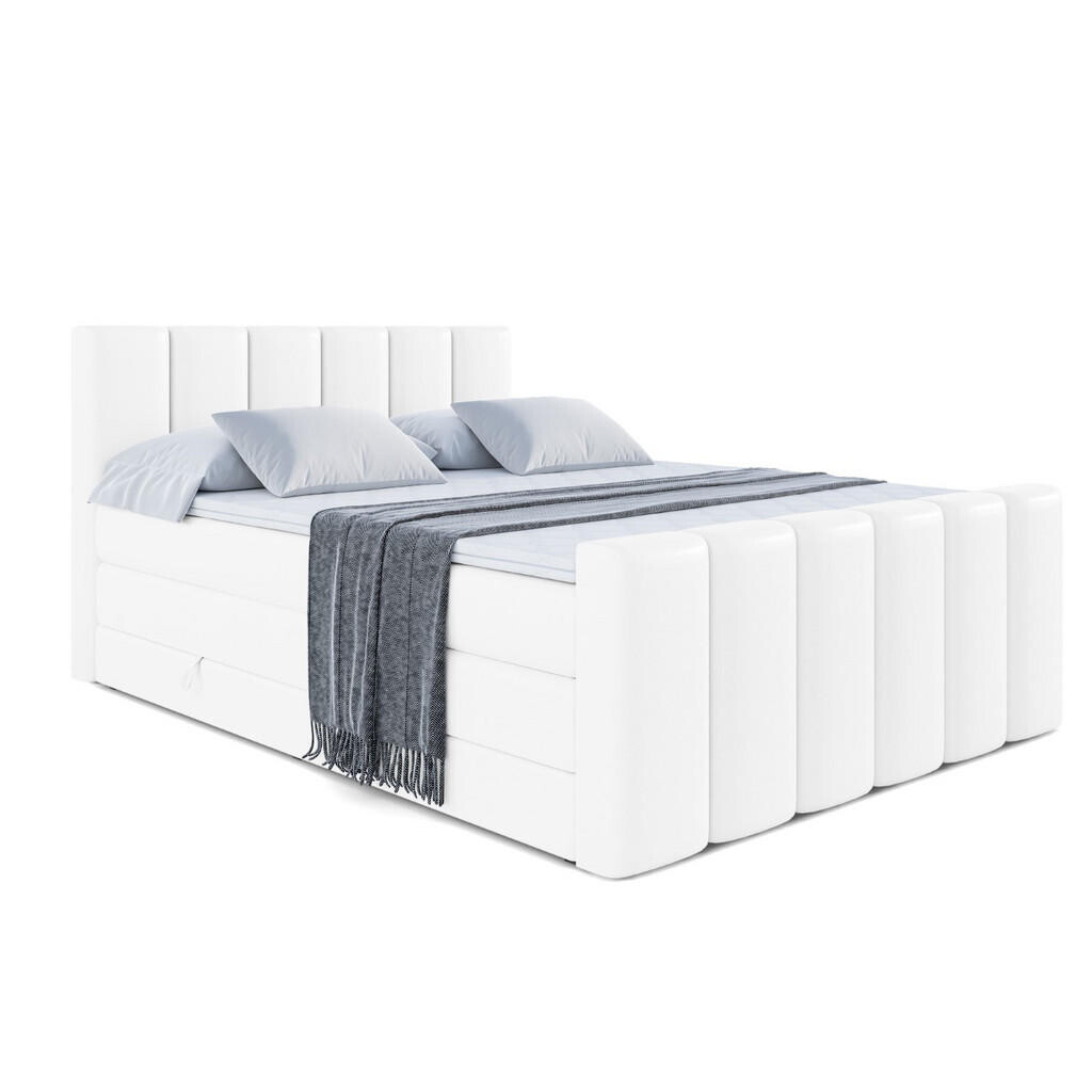 ALTDECOR POSTEL boxspring BOXI1-Z KING – 160x200 – H3/H4 – vysoce lesklá bílá