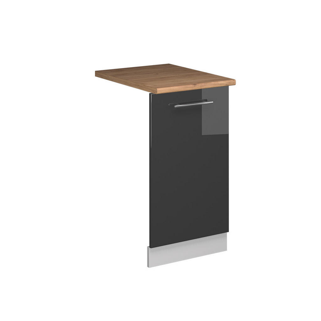 Vicco ČELNÍ PANEL MYČKY Fame-Line Antracitový vysoký lesk 45 cm , PD Dub