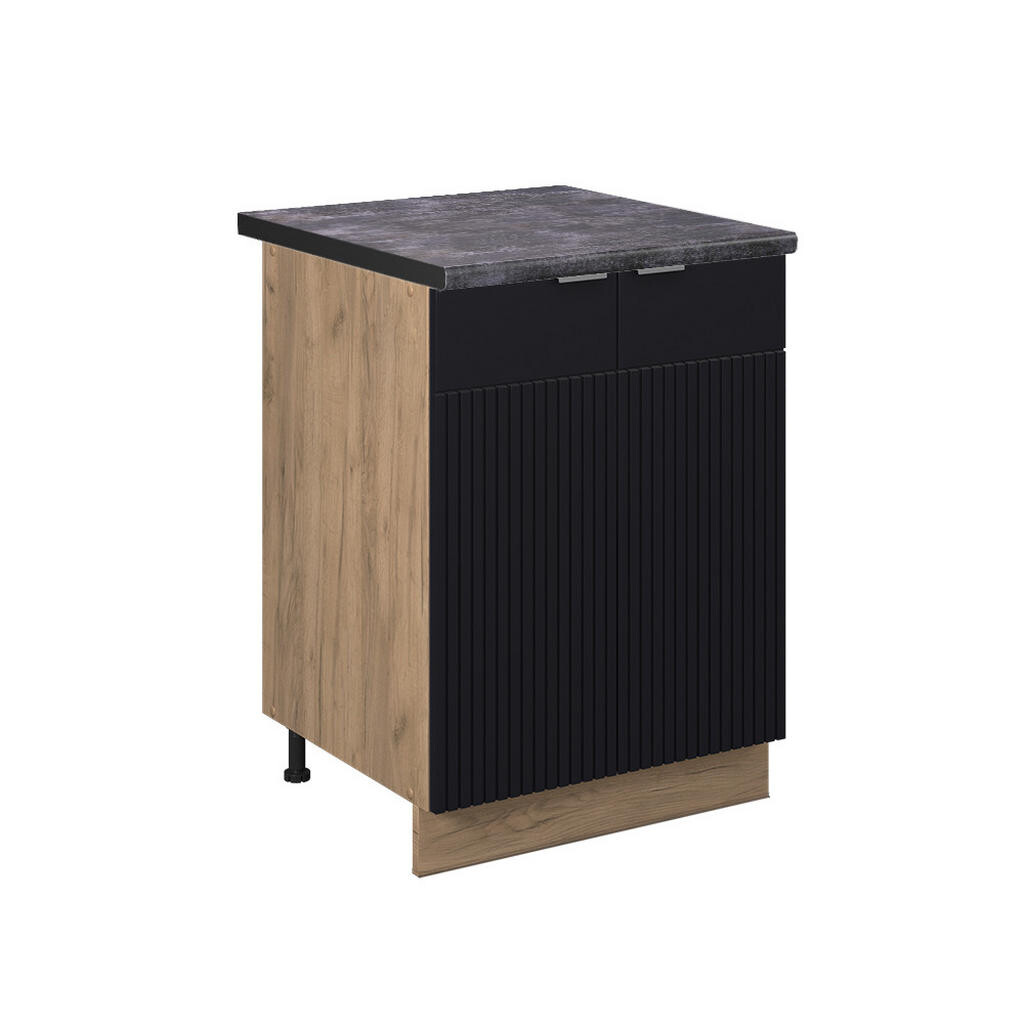 Vicco SPODNÍ SKŘÍŇKA KUCHYŇSKÉ LINKY Fame-Line Černý pruhovaný 60 cm , PD Antracit