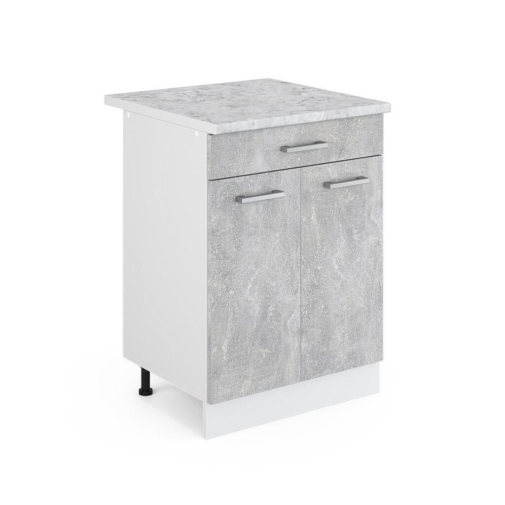 Vicco SPODNÍ SKŘÍŇKA KUCHYŇSKÉ LINKY R-Line Beton 60 cm se zásuvkou a pracovní deskou