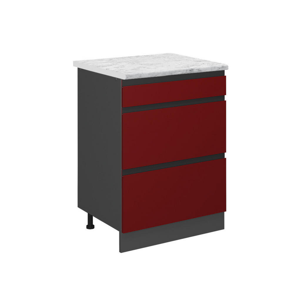 Vicco SPODNÍ SKŘÍŇKA KUCHYŇSKÉ LINKY R-Line Červená 60 cm PD Mramor