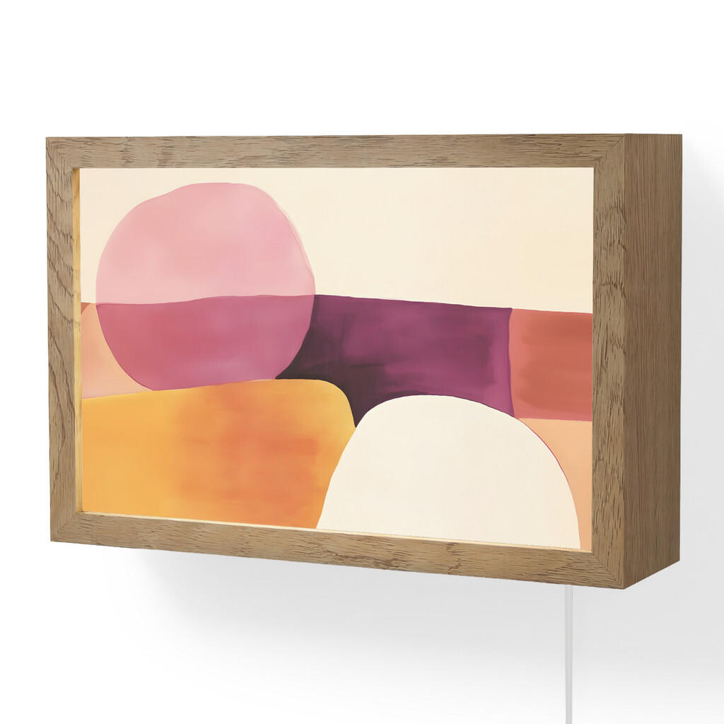 OnlyWow NÁSTĚNNÁ LAMPA Tvary - abstraktní - barevné 30x20 cm