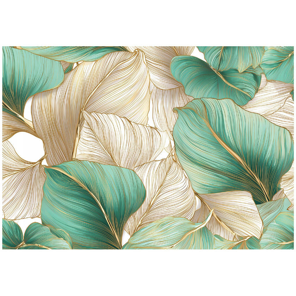 Wallarena FOTOTAPETA listy glamour green 250x175 cm