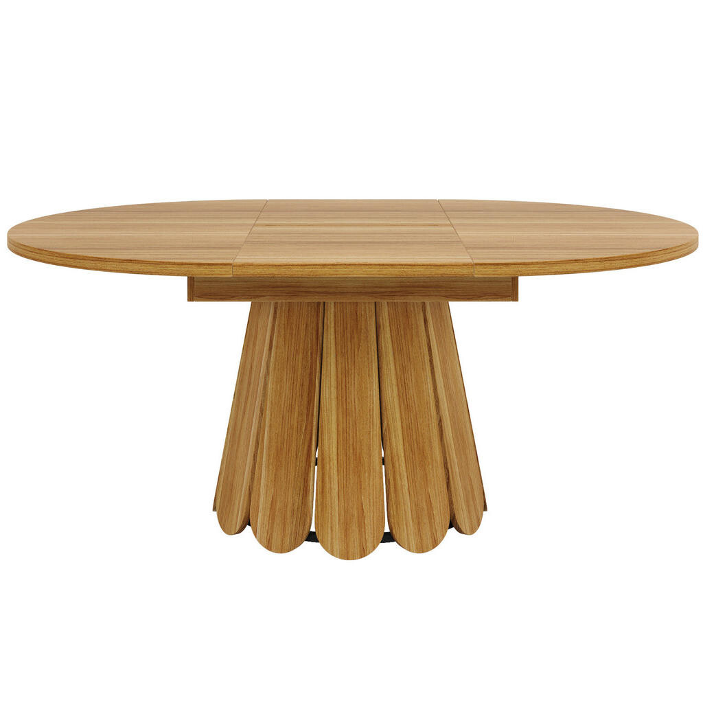 Redom JÍDELNÍ stůl 118/158/76 cm s rozkládací deskou a dekorem dřeva, Hnědá