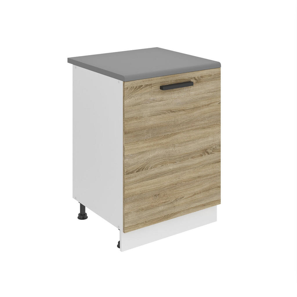 B BELINI GROUP KUCHYŇSKÁ SPODNÍ SKŘÍŇKA 60 cm SD, s pracovní deskou, s 1 dvířky, Dub Sonoma