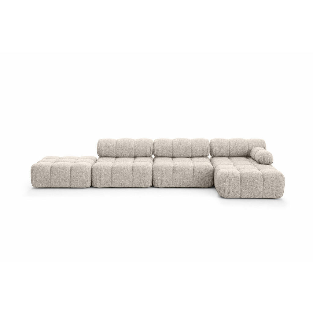Kaiser Möbel ROHOVÁ SEDAČKA ve tvaru L XL, tkanina Bouclé Abriamo, Béžová, Pravá strana, Selia L XL
