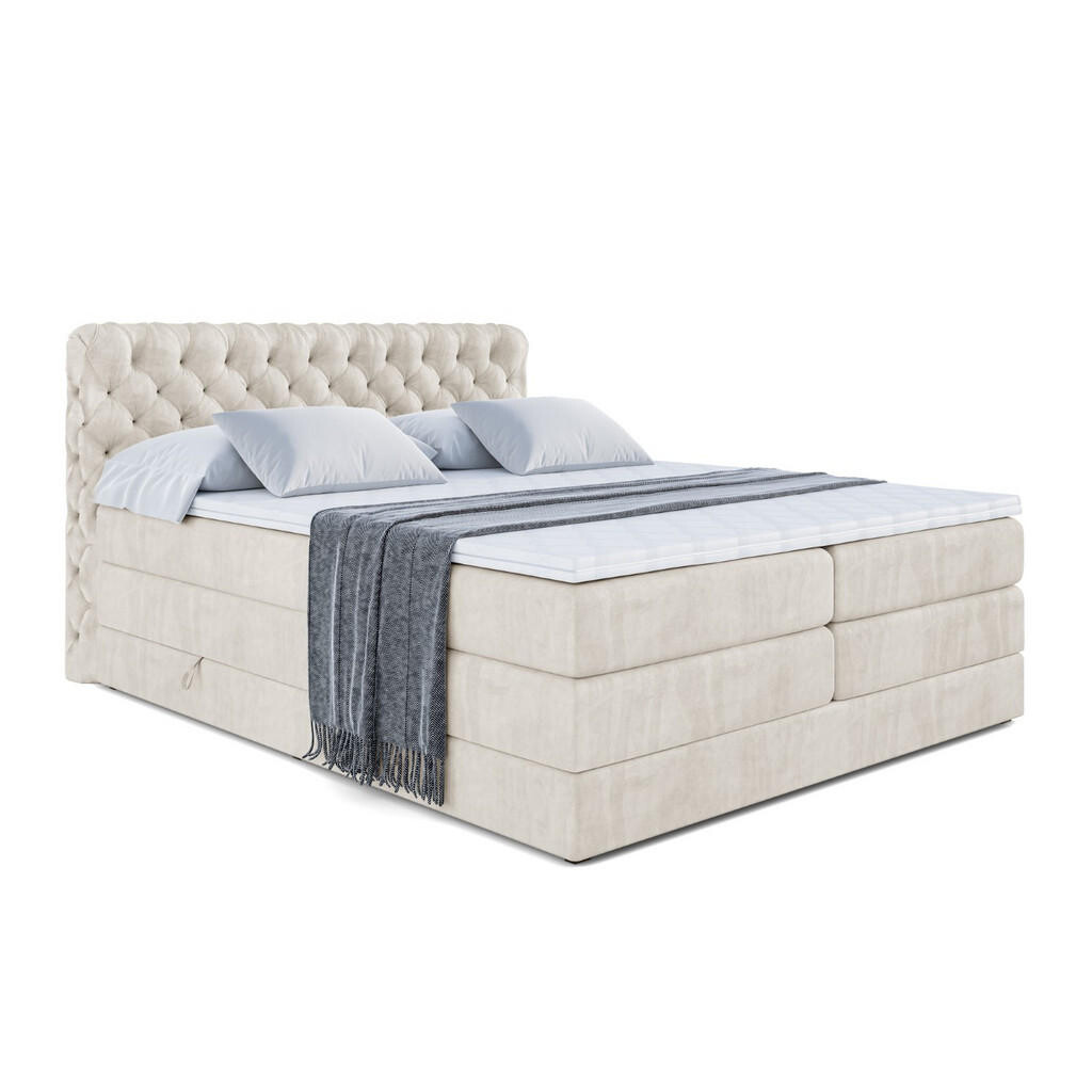 ALTDECOR POSTEL boxspring BOXI8 KING – 180 × 200 – H3/H4 – krémová
