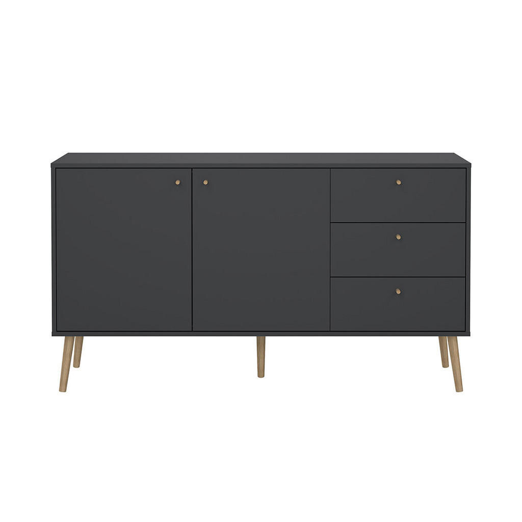 ebuy24 2DVEŘOVÁ, 3zásuvková příborník s dřevěnými nohami, šířka 147,2 cm - TARP