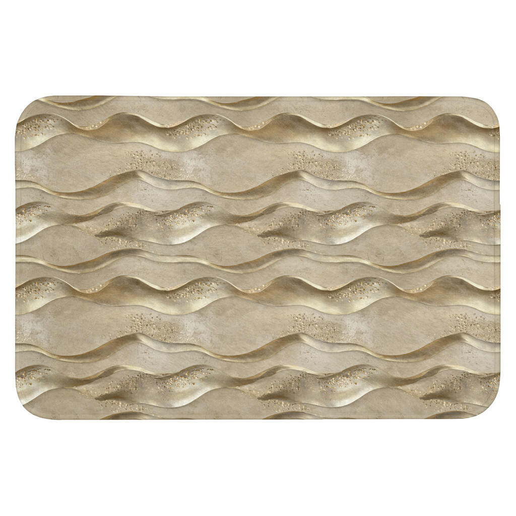 OnlyWow WC PŘEDLOŽKA Vlny - vzor - zlaté 90x60 cm