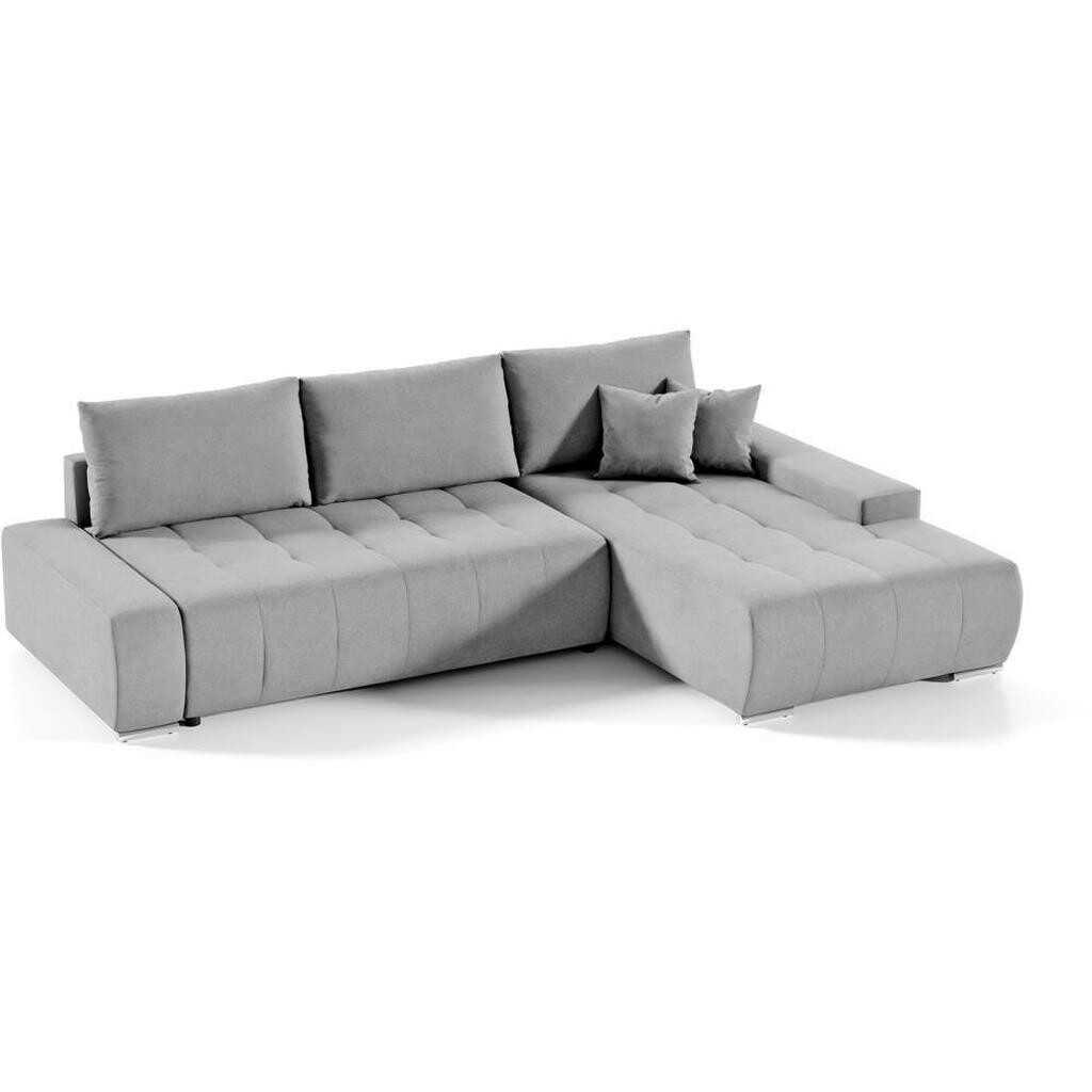 Beautysofa ROHOVÁ pohovka Draco L světle šedá, pravá