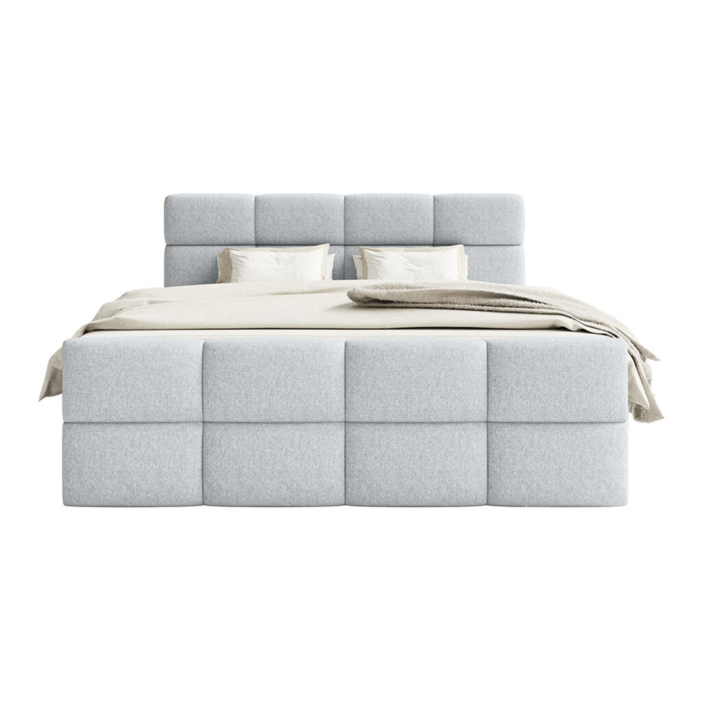Fedve BOXSPRINGOVÁ POSTEL ALZEA 200x200 cm, Stříbrná