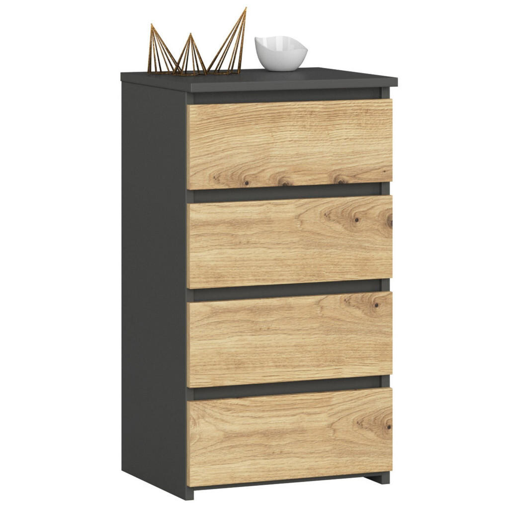 RAUMHIRSCH FURNITURE KOMODA grafitově šedá, dub Artisan 74/40/35