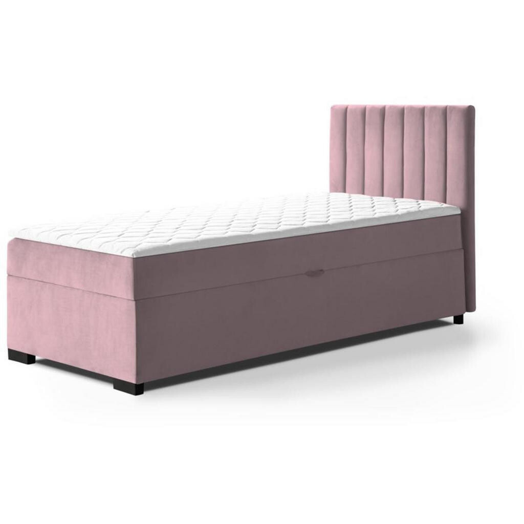 Beautysofa ČALOUNĚNÁ postel Eric 104/207/105, růžová