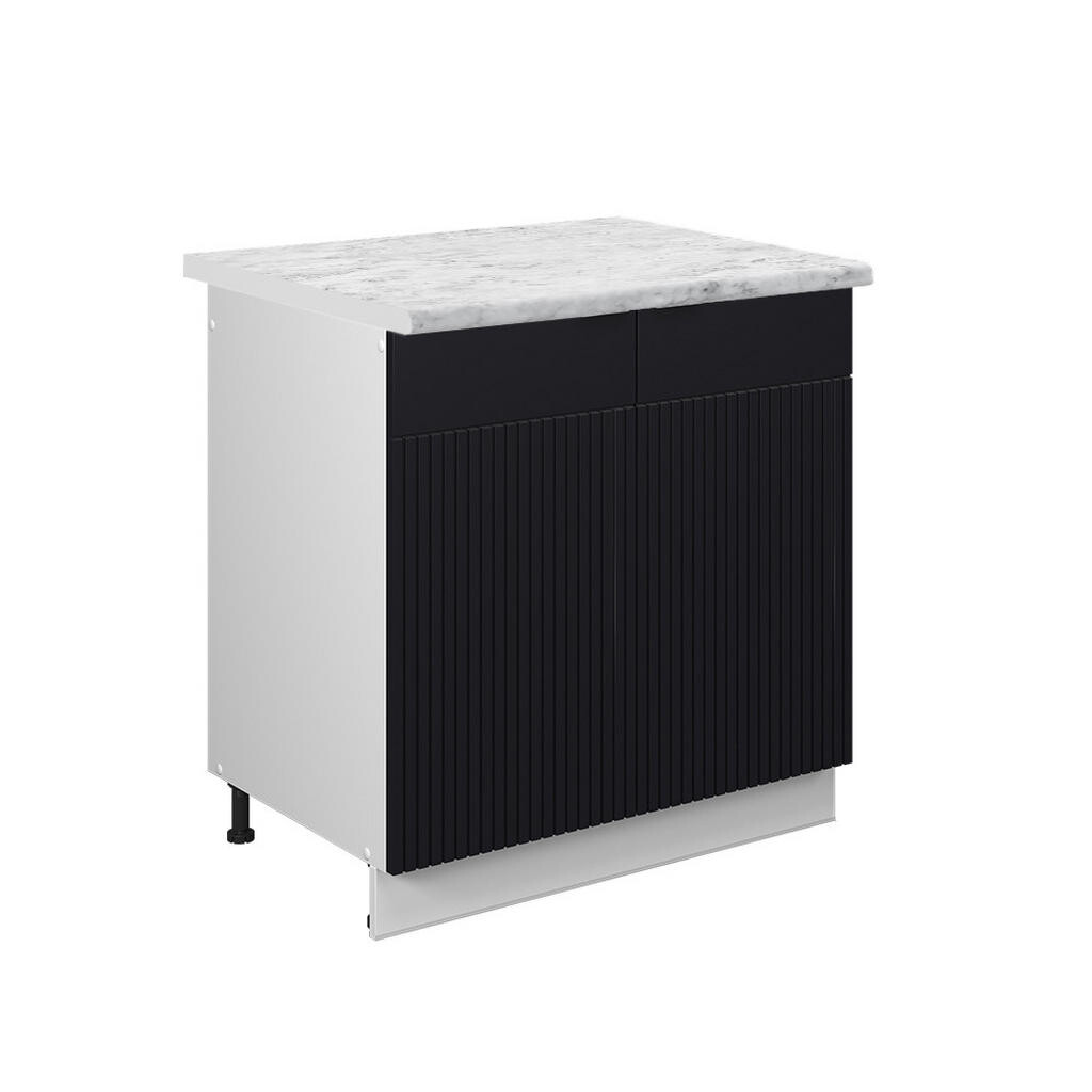 Vicco SKŘÍŇKA POD DŘEZ Fame-Line Černý pruhovaný 80 cm , PD Mramor