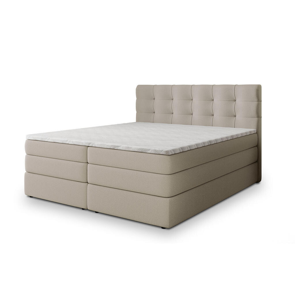MASSENO POSTEL BOXSPRING AREZI 140x200 cm, s matrací a úložným prostorem, béžová