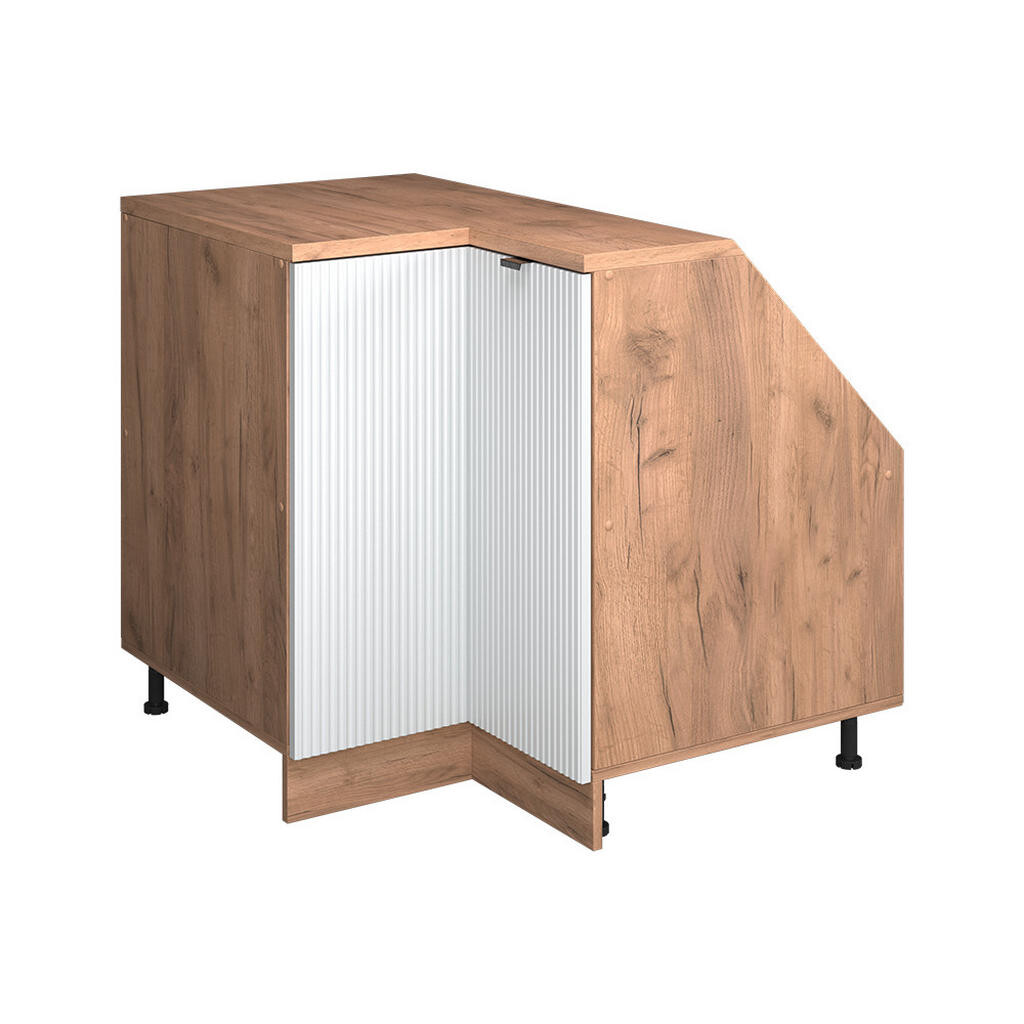 Vicco ŠIKMÁ SKŘÍŇ ROHOVÁ SKŘÍŇKA Rion Bílé zvlnění 75.6 x 81.6 cm s 1 dveřmi, korpus skříně hloubka 60 cm