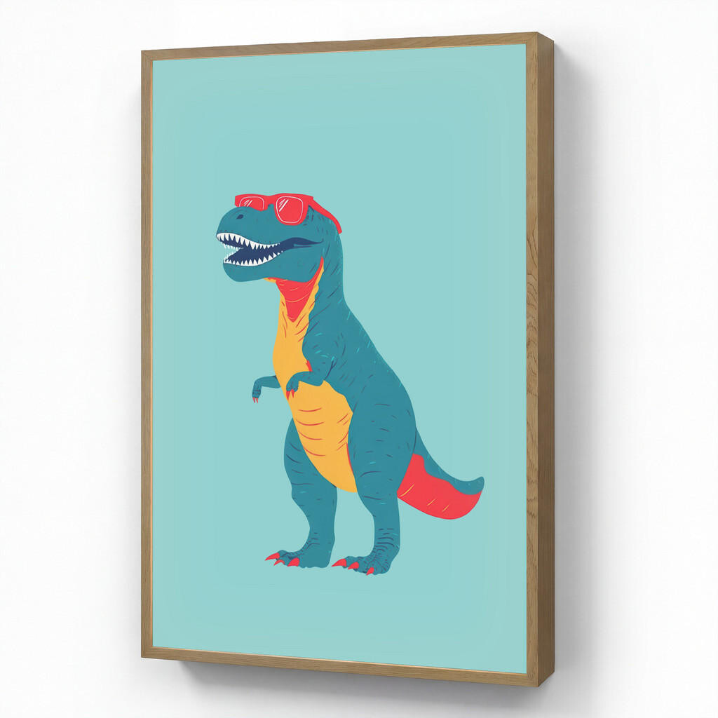 OnlyWow DOBÍJECÍ NOČNÍ LAMPIČKA Dinosaurus - Modrá - Sluneční brýle 60x90 cm