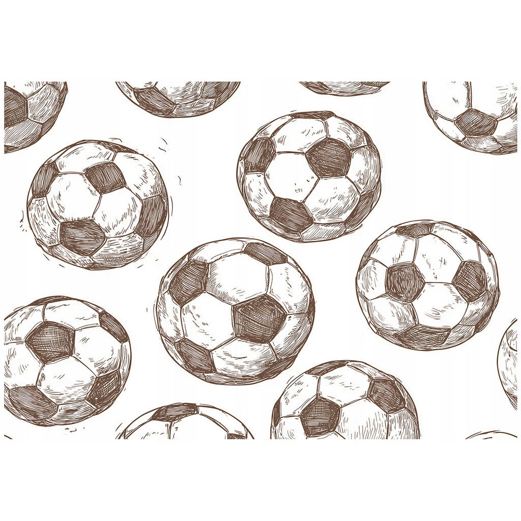Wallarena FOTOTAPETA pro chlapce fotbal béžová 300x210 cm