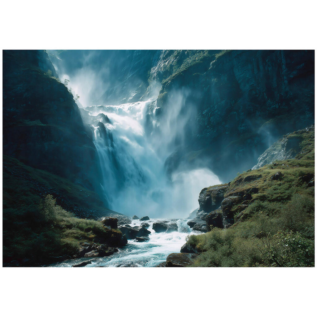 Wallarena FOTOTAPETA Vodopád Příroda Zelená 150x105 cm