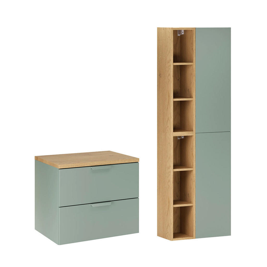 Petits-meubles SKŘÍŇKA POD UMYVADLO 60.6cm Oria 2er-Set Zelená