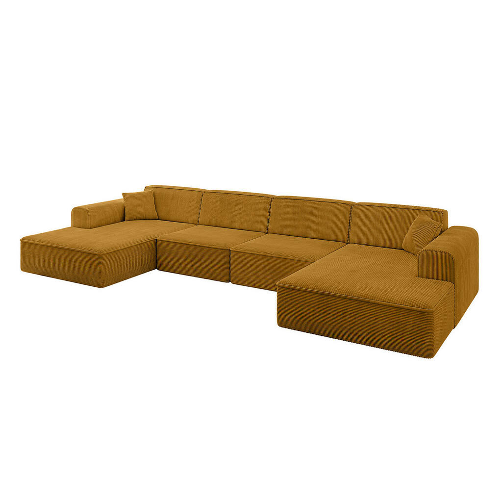 ALTDECOR SEDACÍ SOUPRAVA IREA-U2-v3 – 386 x 165 x 77 cm hořčicově žlutá