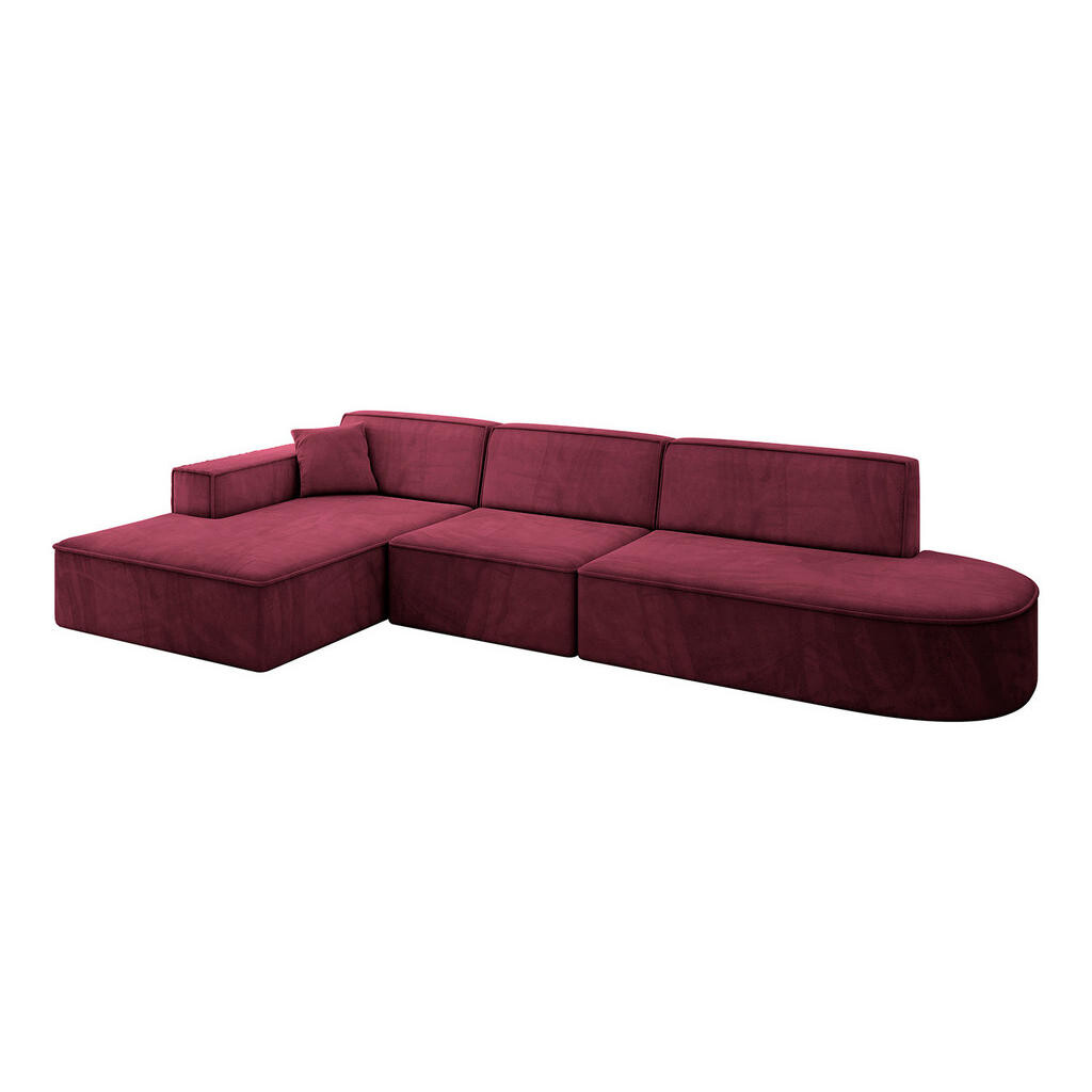 ALTDECOR ROHOVÁ SEDAČKA s otomanem vlevo IREA-L2-v4 – 327 x 165 x 77 cm, bordó