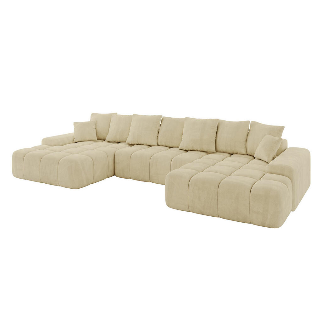 ALTDECOR SEDACÍ SOUPRAVA ENSI-U - 353x164x69 cm šedohnědá