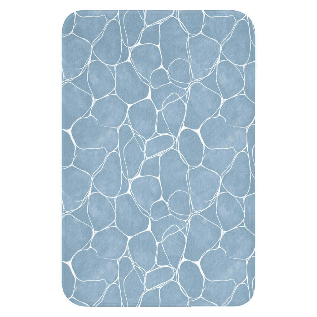 OnlyWow WC PŘEDLOŽKA Organic - vzor - modrá 40x60 cm