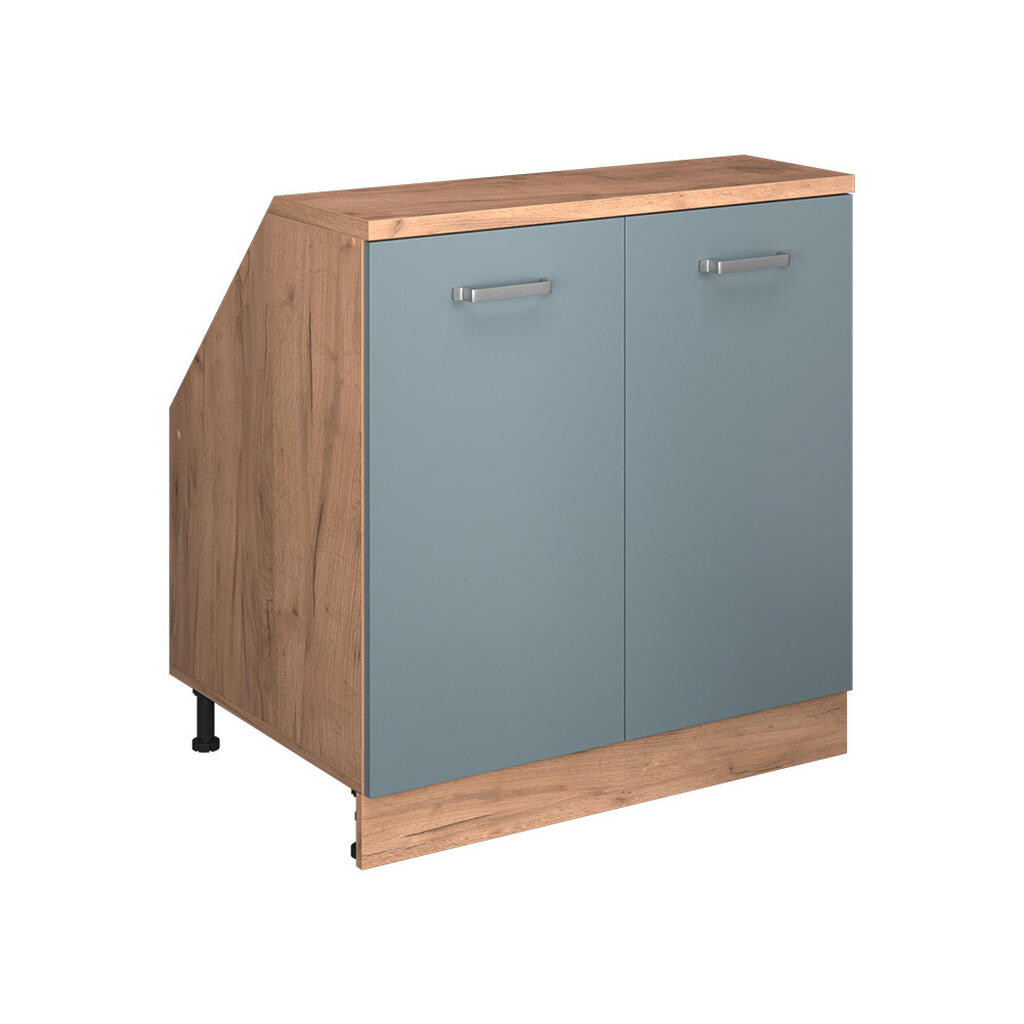Vicco WARDROBE FOR SLOPING CEILING Rion Modrošedá 80 x 81.6 cm se 2 dveřmi, korpus skříně hloubka 60 cm