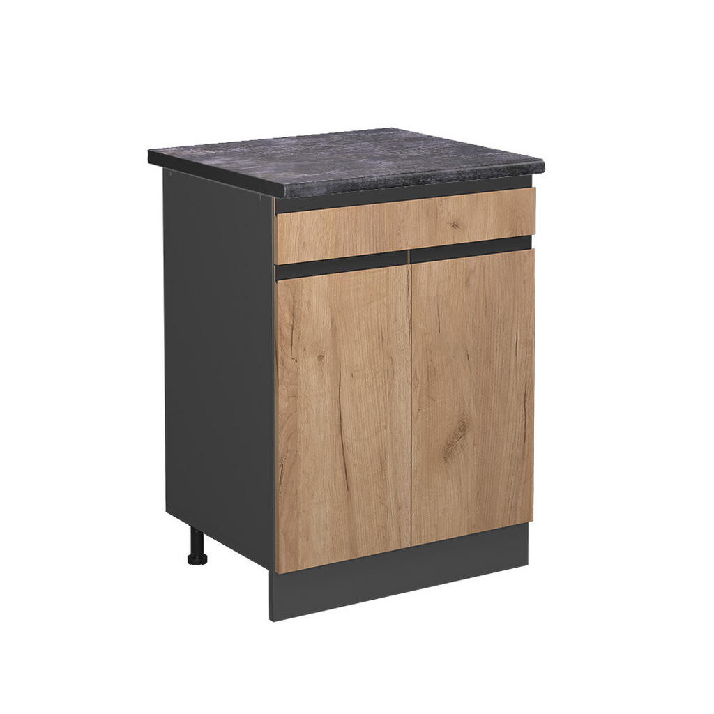 Vicco SPODNÍ SKŘÍŇKA KUCHYŇSKÉ LINKY R-Line Zlatý mocný dub 60 cm , AP Anthracite