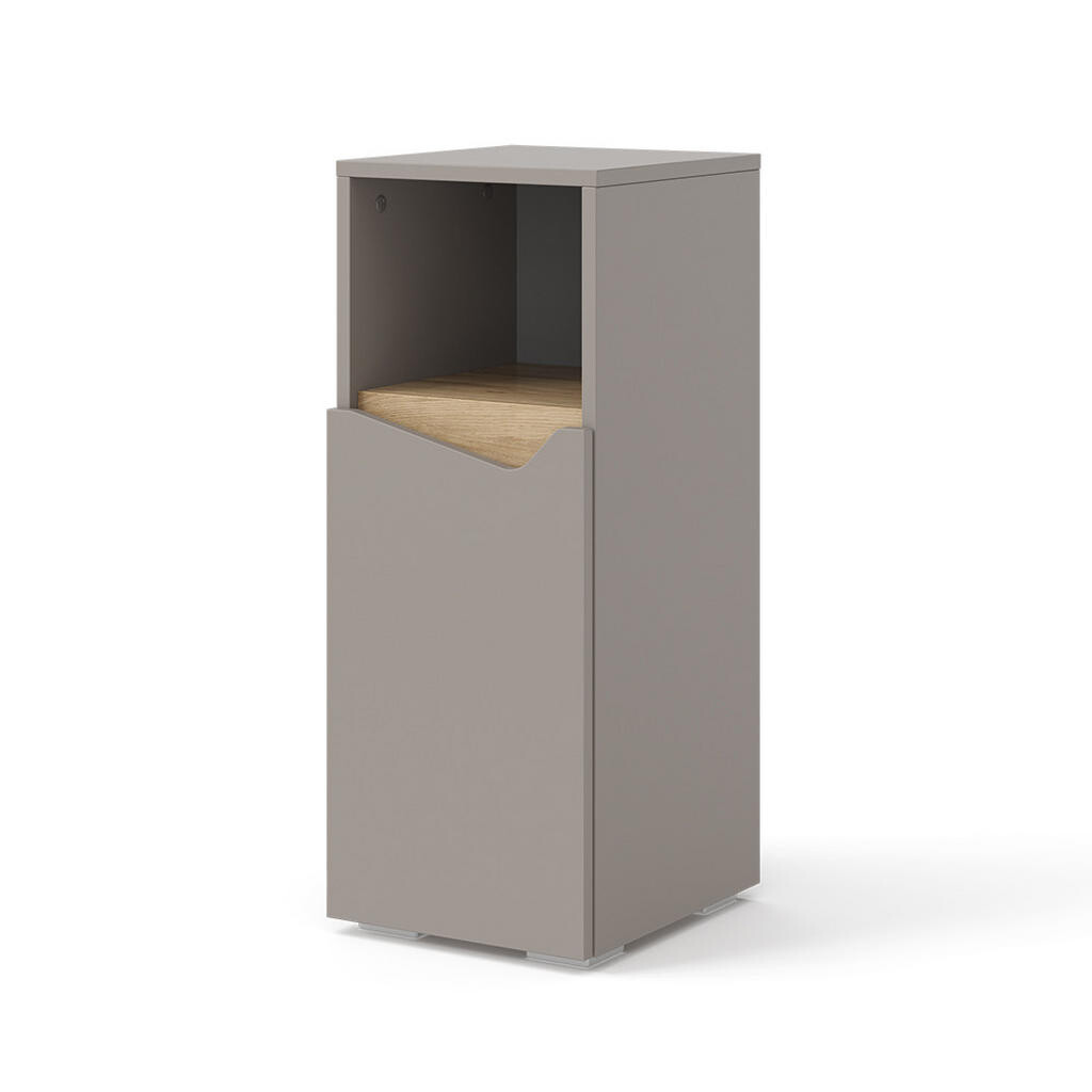 Vicco STŘEDNÍ SKŘÍŇKA Marelle Greige 30 x 74.5 cm s dvířky a otevřenou přihrádkou