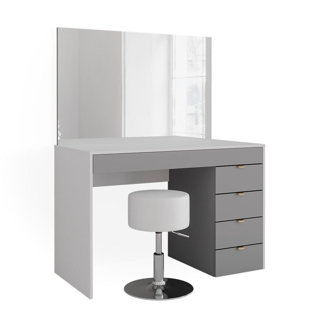 Vicco TOALETNÍ STOLEK Elise Bílá/šedá/šedá 115 cm s taburetem