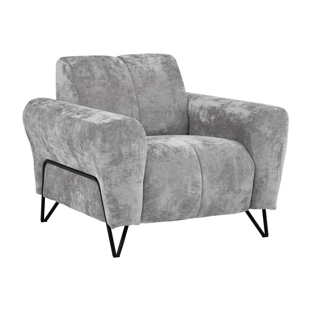 Beautysofa RELAXAČNÍ křeslo Volare s kovovými nohami, šedá