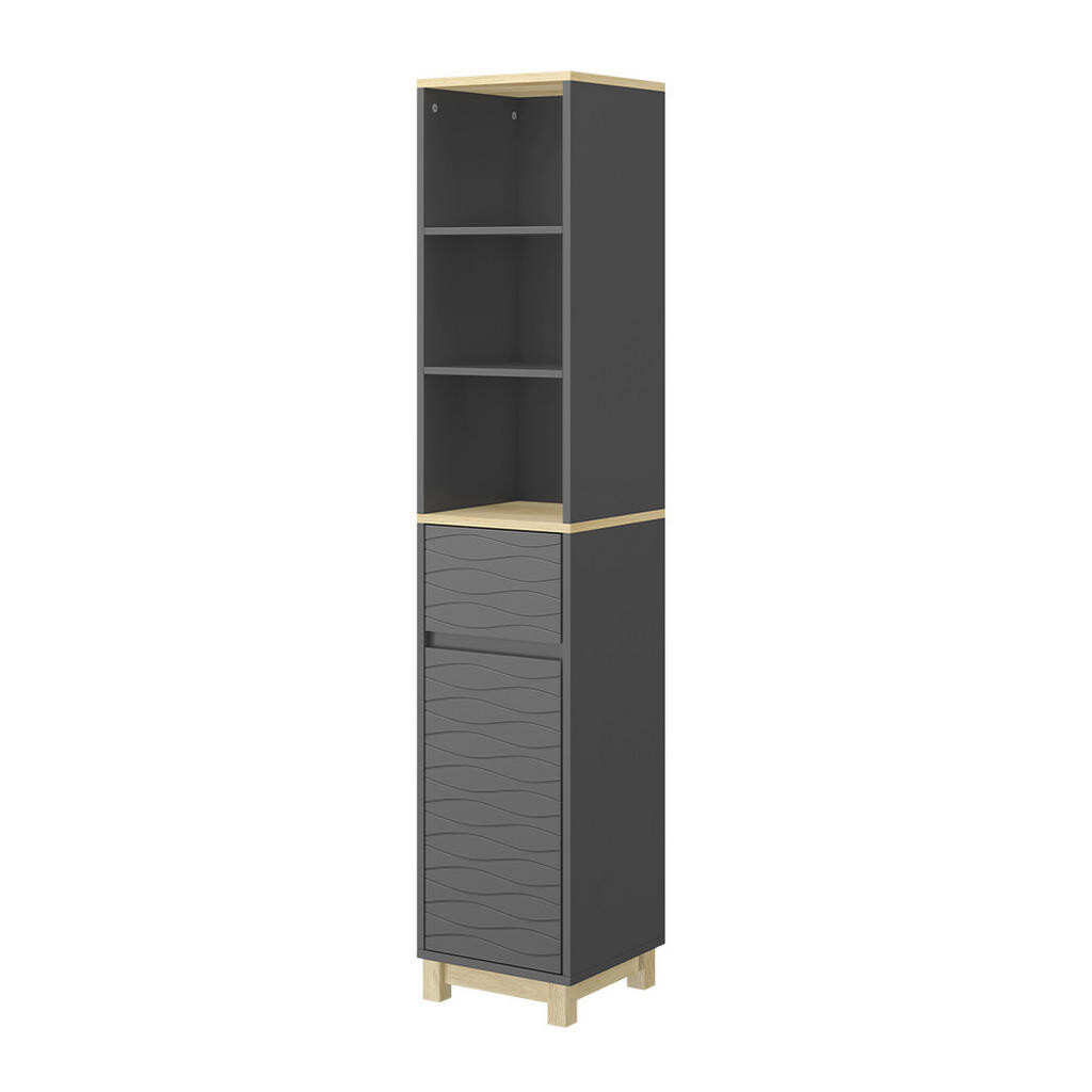 Vicco KOUPELNOVÝ NÁBYTEK Livia Antracit 30 x 151 cm se zásuvkou