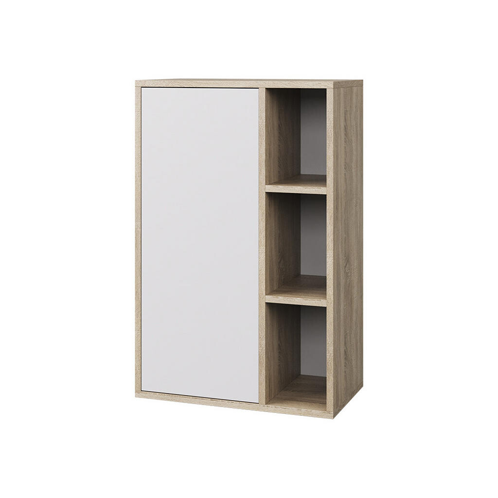 Vicco STĚNOVÁ POLICE Berno Sonoma/bílá 50.1 x 78.4 cm se 3 otevřenými přihrádkami