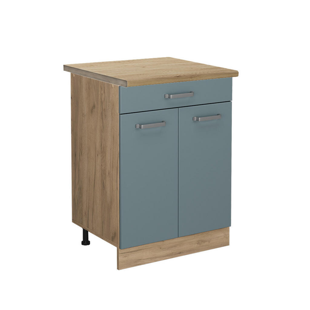 Vicco SPODNÍ SKŘÍŇKA KUCHYŇSKÉ LINKY R-Line Modrošedá 60 cm se zásuvkou, PD Dub