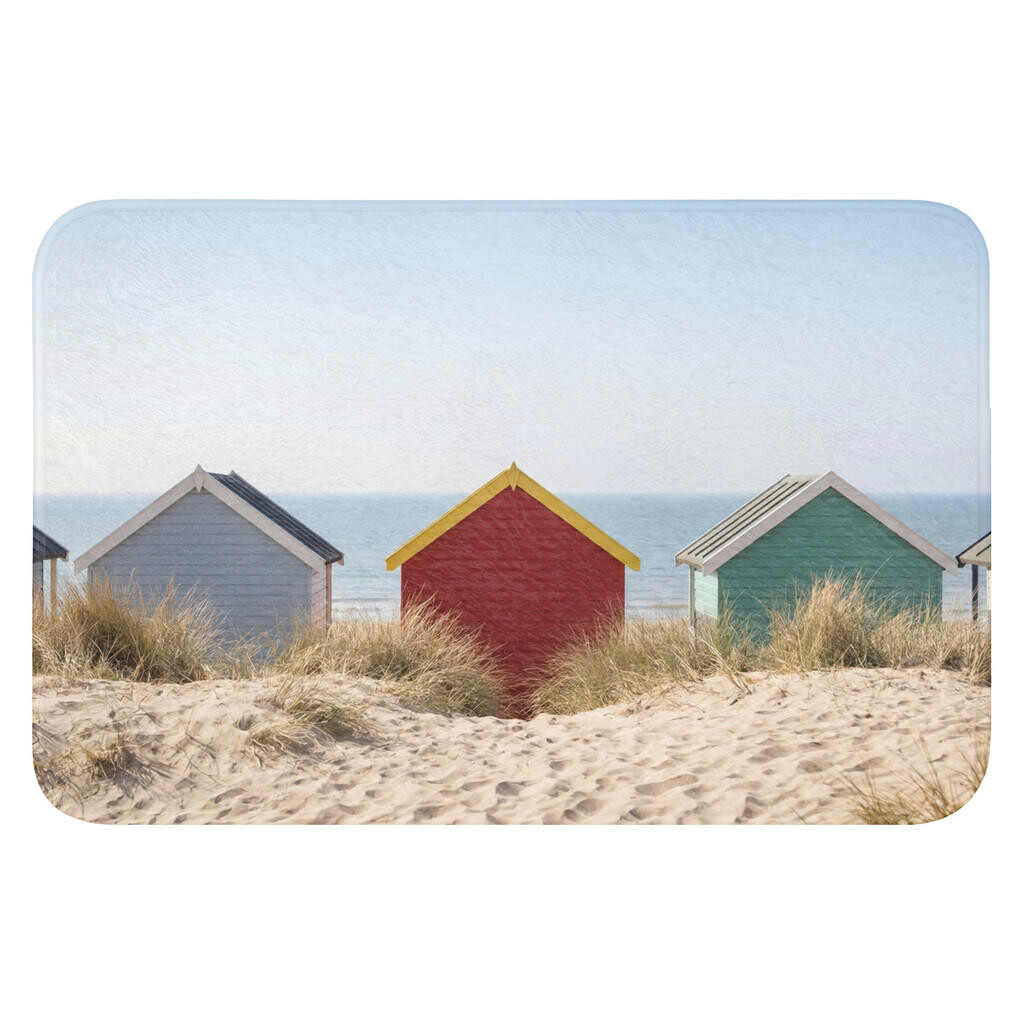 OnlyWow KOUPELNOVÁ PŘEDLOŽKA Pláž - Chaty - Barevné - Duny 60x40 cm