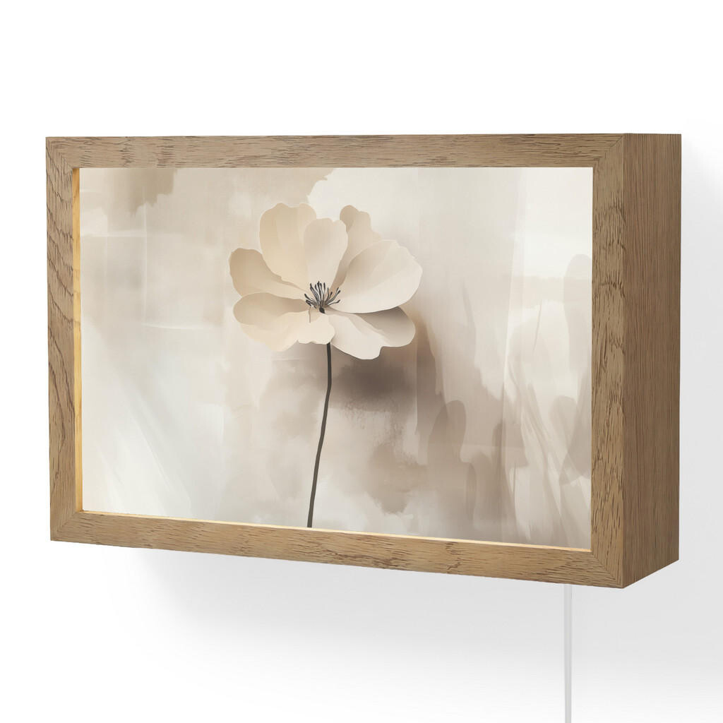 OnlyWow NÁSTĚNNÁ LAMPA Květina - béžová - barva - stín 30x20 cm