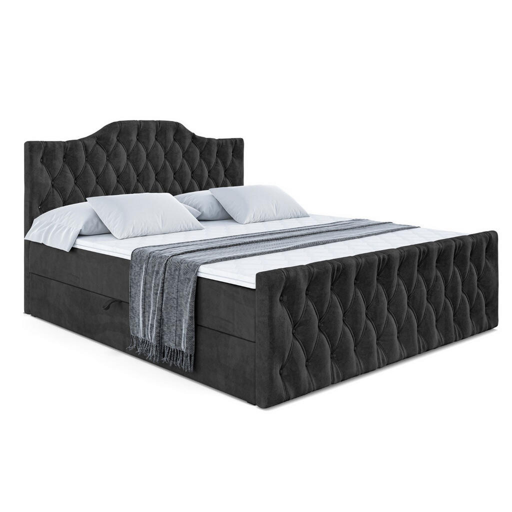 ALTDECOR AMERICKÁ postel VILA-1-Z – 200 x 200 cm – H3 – černá
