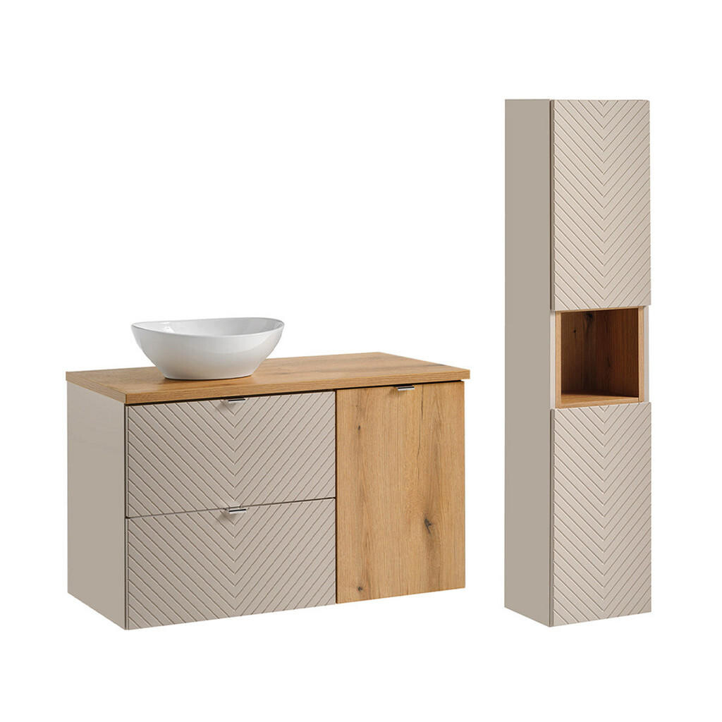 Petits-meubles KOUPELNOVÝ NÁBYTEK 100.4cm Manoa 2er-Set Kašmír