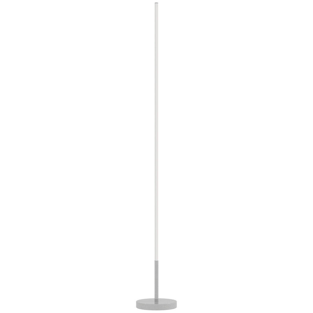 HOMCOM OCELOVÁ stojací lampa, stříbrná