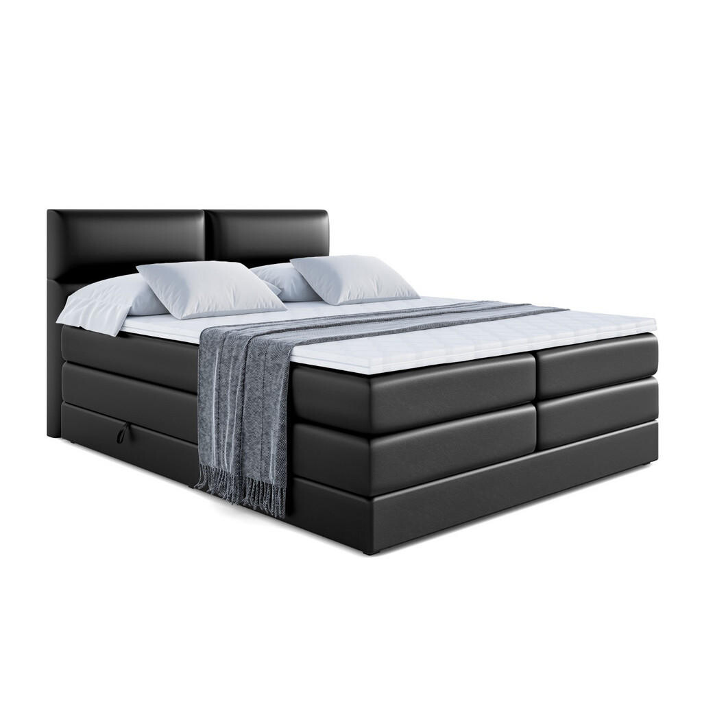 ALTDECOR POSTEL boxspring BOXI3 KING – 180x200 – H3/H4 – vysoce lesklá černá