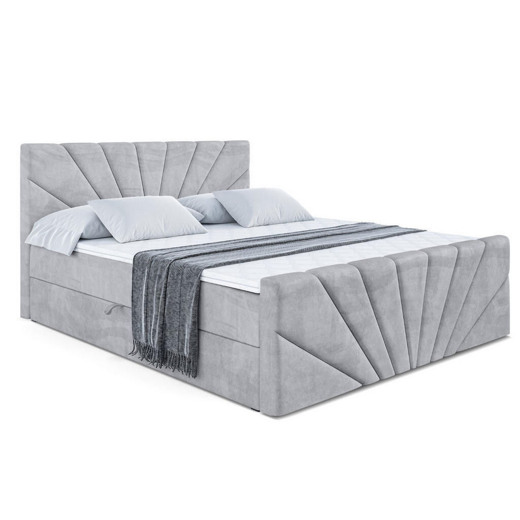ALTDECOR AMERICKÁ postel MILTIO-Z – 120 × 200 cm – H3 – světle šedá
